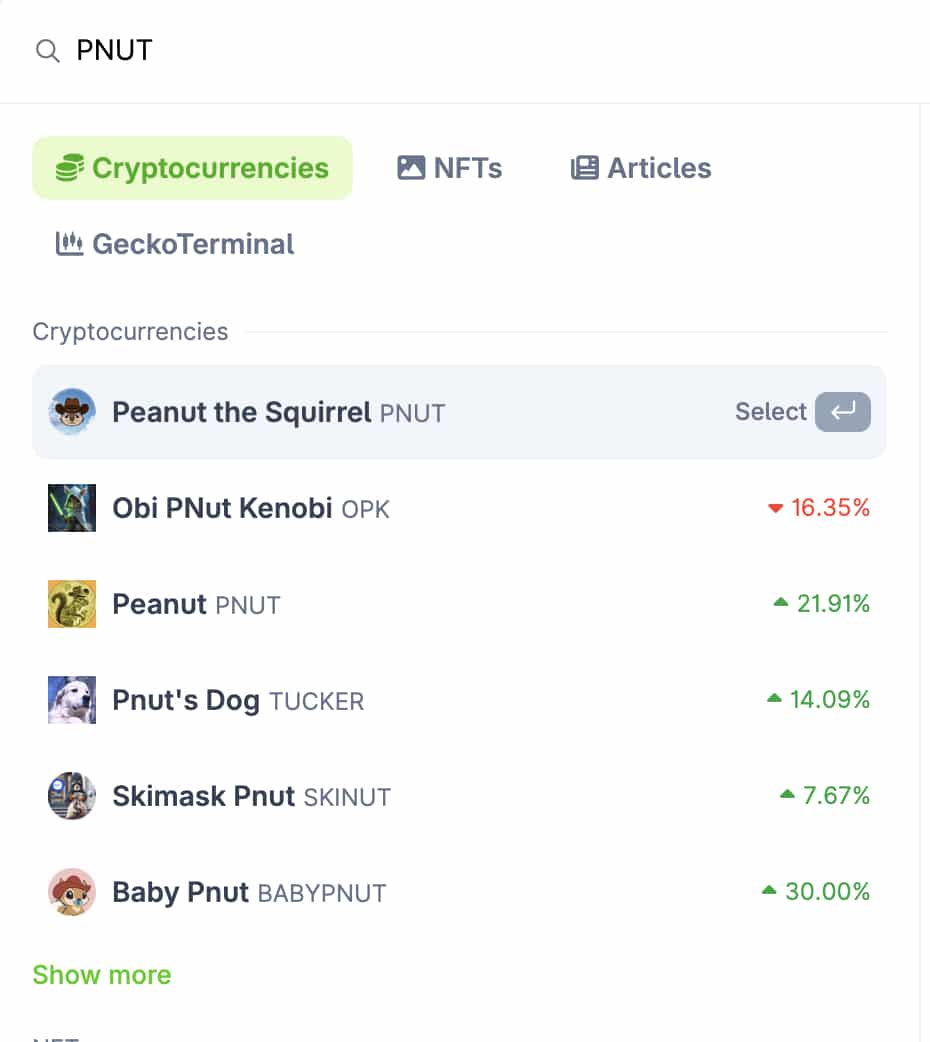 Remember PNUT? Less than a year ago, PNUT crypto tokens have scampered onto the scene. Well, the biggest one is running again today.